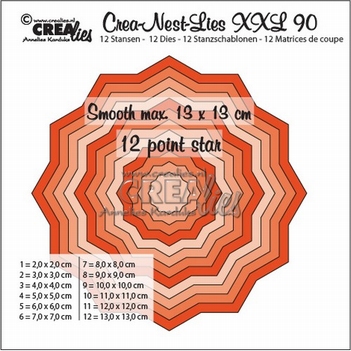 Crea-Nest-Lies set mallen nummer 90 XXL   CLNestXXL90