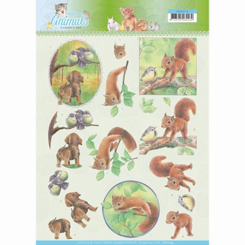 Jeanine's Art Knipvel Young Animals In the Forest CD11273