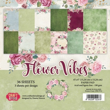Craft & You Papierblok Flower Vibes CPB-FV15