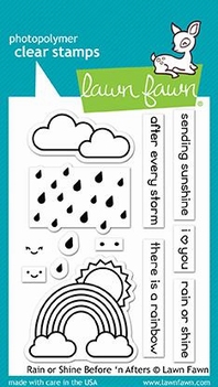 Lawn Fawn Clear Stamp Rain/Shine before 'n After LF1888
