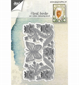 Joy Crafts Snijmal Bloemenborder met Vlinders 6002/1269*
