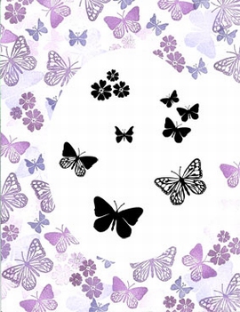 Card-io Majestix Clear Stamp Flutterby Garden MAFL-01