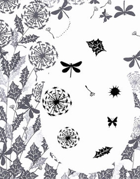 Card-io Majestix Clear Stamp Dandelions at Dusk MADA-01