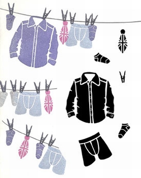 Card-io Majestix Clear Stamp Men's Washing Line MAME-01