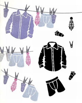 Card-io Majestix Clear Stamp Men's Washing Line CDMAME-01