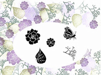 Card-io Majestix Clear Stamp Begonia Garden MABE-01