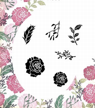 Card-io Majestix Clear Stamp Seasonal Rose MASE-02