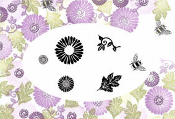 Card-io Majestix Clear Stamp Gerbera Garden MAGE-01