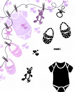 Card-io Majestix Clear Stamp Pitter Patter CDMAPI-01