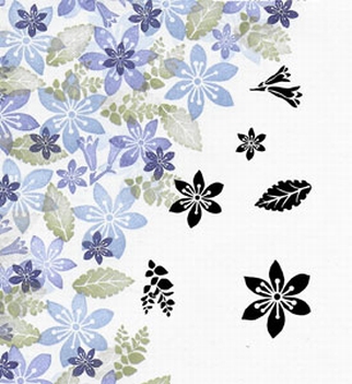 Card-io Majestix Clear Stamp Freesia & Violet MAFR-01