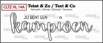Crealies Clear Stamp Tekst en zo Kampioen CLTZHL14A