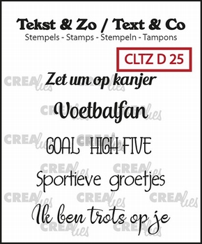 Crealies Clear Stamp Tekst en zo Divers 25 CLTZD25