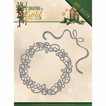 Amy Design Snijmal In Gold - Wreath ADD10181*