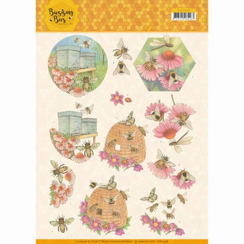 Jeanine's Art Knipvel Buzzing Bees Working Bees CD11338