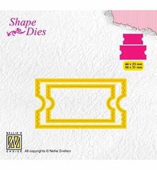 Nellie Snellen Shape Die Ticket & Tags - Ticket 2   SD171*