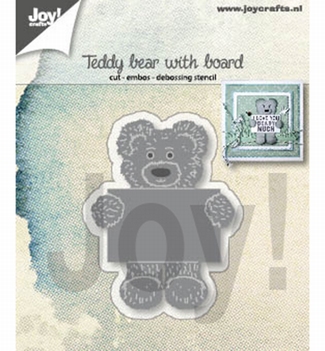 Joy Crafts Snijmal Teddybeer met Notitiebord 6002/1308