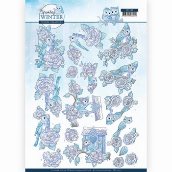 Yvonne Creations knipvel Sparkling Winter - Bird CD11403*