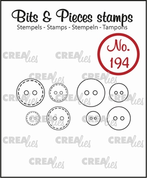 Crealies Clear Stamp Bits & Pieces Buttons CLBP194