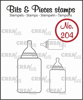 Crealies Clear Stamp Bits & Pieces Baby Bottle CLBP204