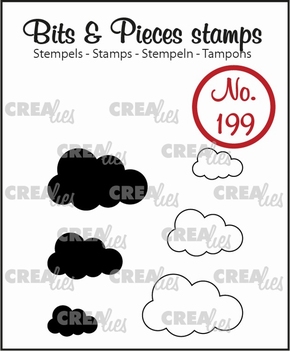 Crealies Clear Stamp Bits & Pieces Clouds CLBP199