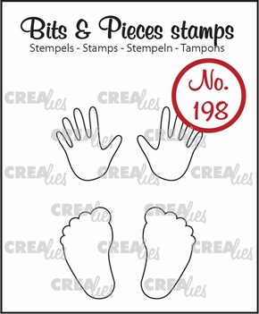 Crealies Clear Stamp Bits & Pieces Baby Hands & Feet CLBP198