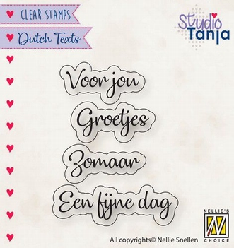 Nellie Snellen Clear Stamp Dutch Texts Voor Jou DTCS026