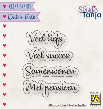 Nellie Snellen Clear Stamp Dutch Texts Veel Liefs DTCS024