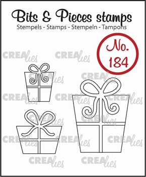 Crealies Clear Stamp Bits & Pieces Presents CLBP184
