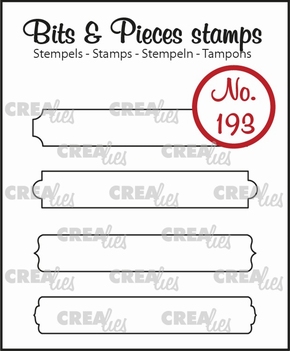 Crealies Clear Stamp Bits & Pieces Strips Set B  CLBP193