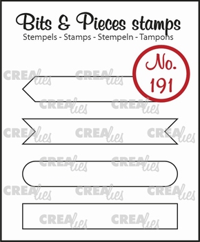 Crealies Clear Stamp Bits & Pieces Strips Set A  CLBP191