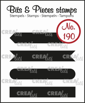 Crealies Clear Stamp Bits & Pieces Strips Set A  CLBP190