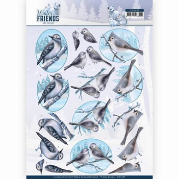 Amy Design knipvel Winter Friends - Sparkling Birds CD11407