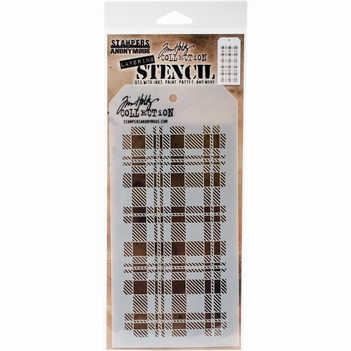 Stampers Anonymous Layering Stencil Plaid THS097