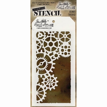 Stampers Anonymous Layering Stencil Gears THS052