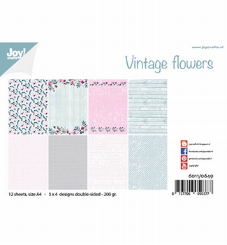 Joy! Crafts Papierset Vintage Flowers 6011/0649