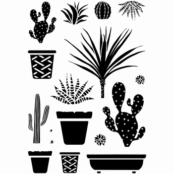 Card-io Clear Stamp Pots & Prickles CDCCSTPOT-03