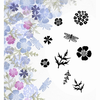 Card-io Majestix Clear Stamp Wild Flowers CDMAWI-05
