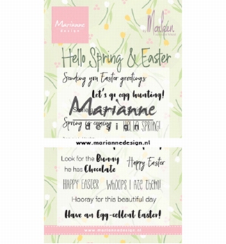 Marianne Design clear stamp Marleen's Hello Spring CS1044