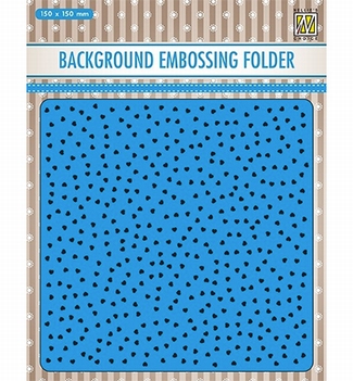 Nellie Snellen Embossing Folder Achtergrond Hearts EEB027