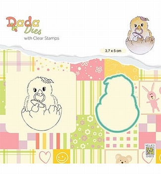 Nellie Snellen DADA Dies + Stamp Hello World DDCS021*