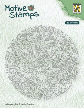 Nellie Snellen Texture Clear Stamp Flower Power TXCS012
