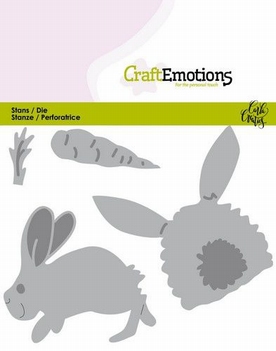 Craft Emotions Snijmal Rabbit with Carrot 115633/0435