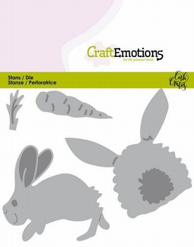 Craft Emotions Snijmal Rabbit with Carrot 115633/0435*