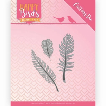 Jeanine's Art Snijmal Happy Birds -Veertjes JAD10089*