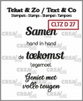 Crealies Clear Stamp Tekst en zo Divers 27 Samen CLTZD27