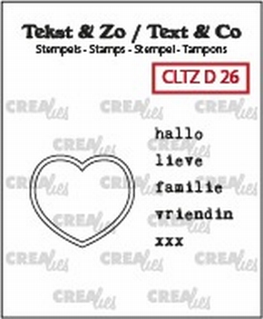 Crealies Clear Stamp Tekst en zo Divers 26 CLTZD26