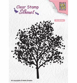 Nellie Snellen Silhouette Clear Stamp Tree SIL063