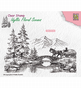 Nellie Snellen Clear Stamp Horse and Cart IFS022