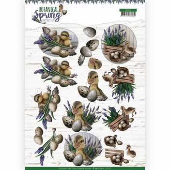 Amy Design knipvel Botanical Spring - Happy Ducks CD11469