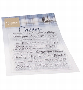 Marianne Design clear stamp Cheers by Marleen CS1057